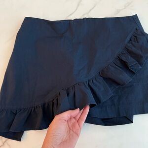 ZARA Navy Blue Ruffle Skort